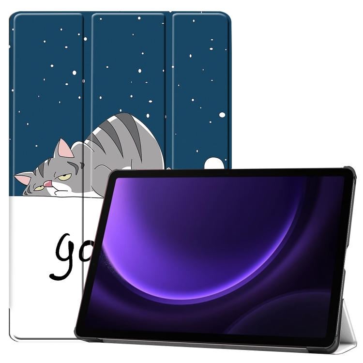 Levně ART Zaklápěcí pouzdro pro Samsung Galaxy Tab S10 FE / Tab S10 Lite / Tab S9 FE LAZY CAT