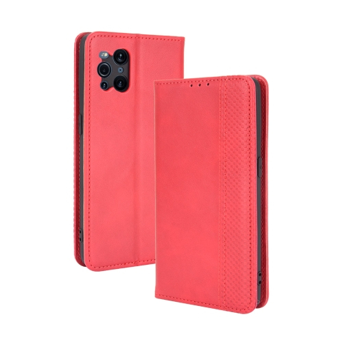 BUSINESS Peněženkový kryt pro Oppo Find X3 Pro 5G červený