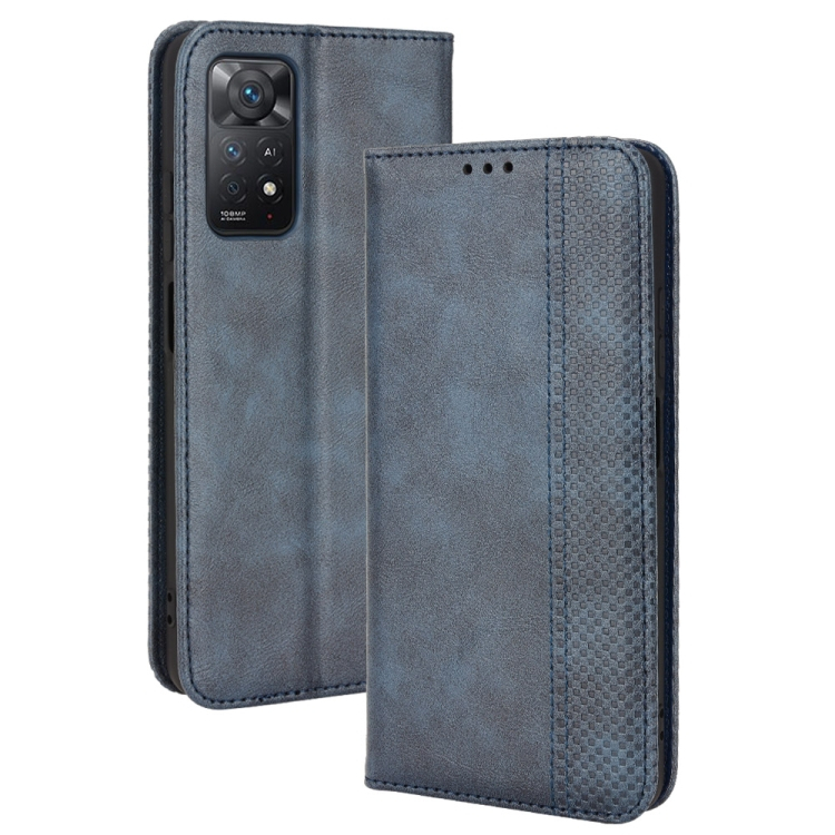Levně BUSINESS Peněženkový kryt pro Xiaomi Redmi Note 11 Pro 5G / Note 11 Pro modrý