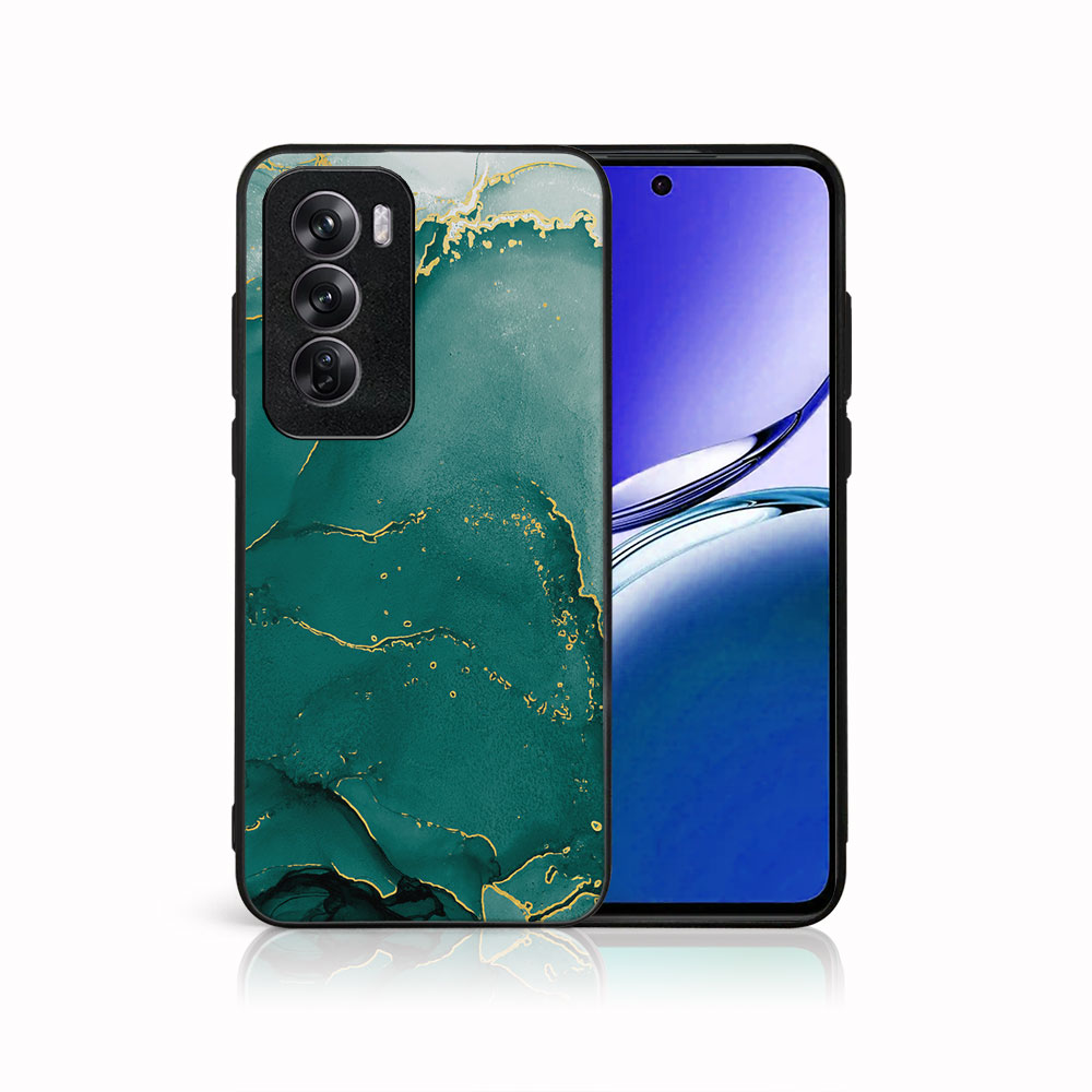 Levně MY ART Ochranný kryt pro Oppo Reno12 Pro 5G GREEN MARBLE (145)
