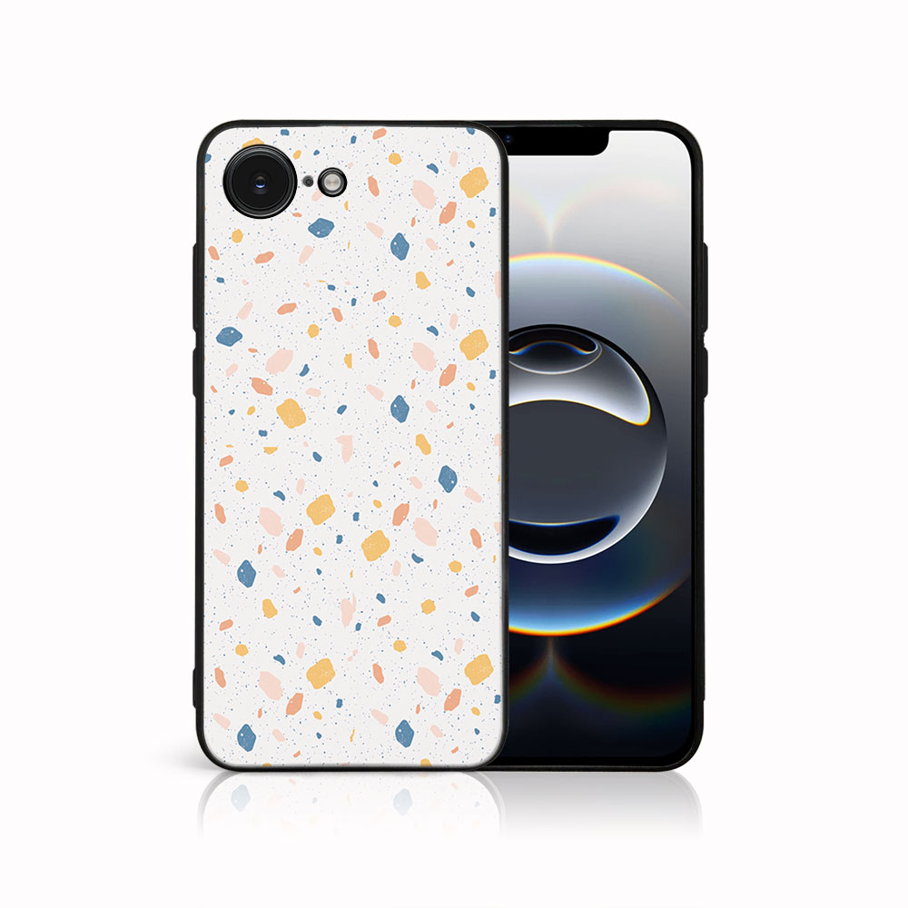 Levně MY ART Ochranný kryt pro Apple iPhone 16e / iPhone 17e ORANGE TERRAZZO (165)