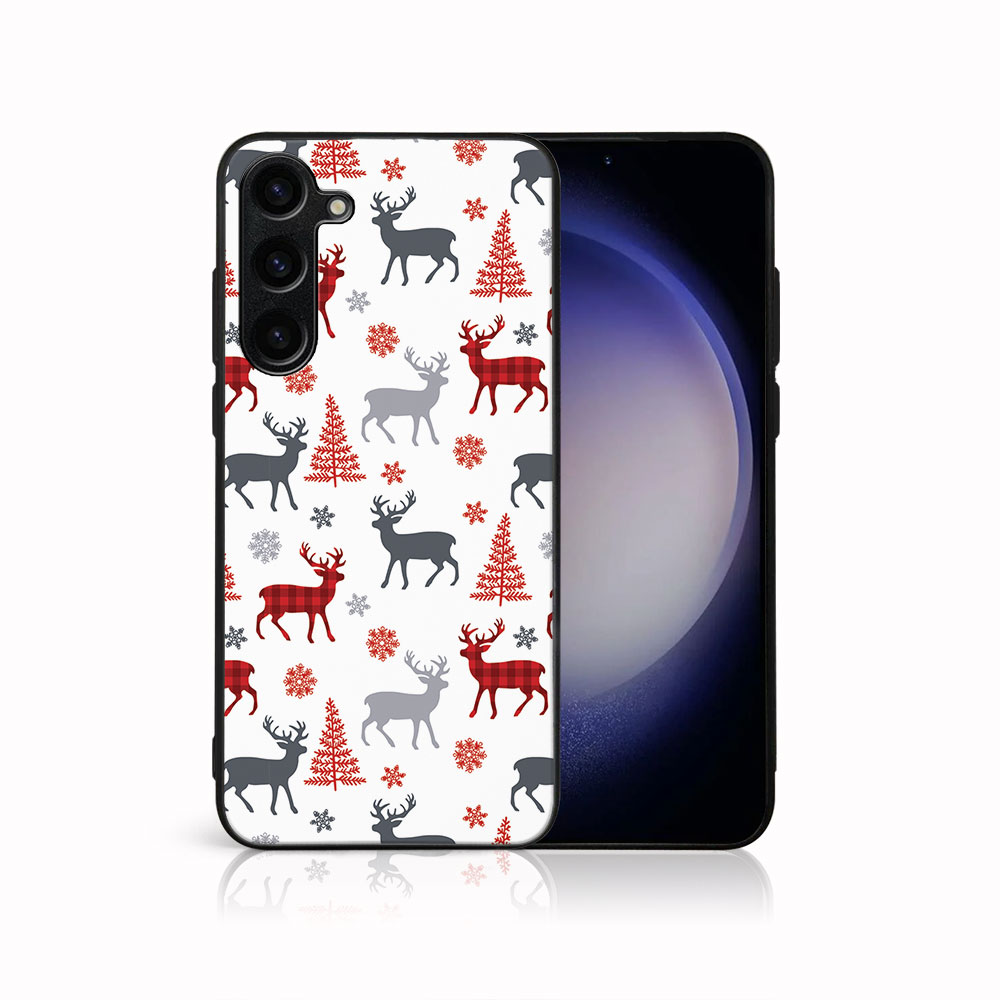MY ART Kryt s vánočním designem Samsung Galaxy S24 5G DEER (068)