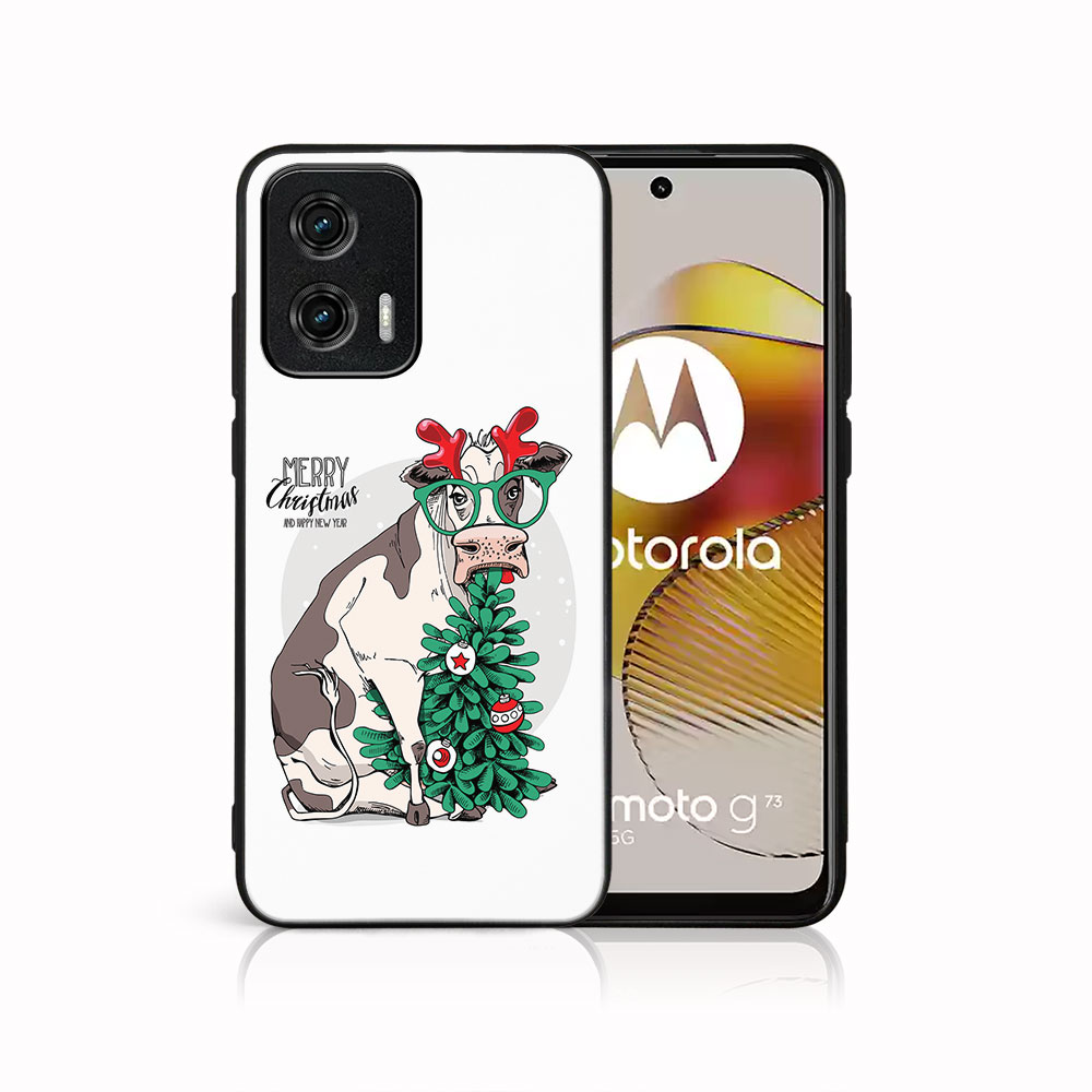 MY ART Kryt s vánočním designem Motorola Moto G73 5G MERRY CHRISTMAS (074)