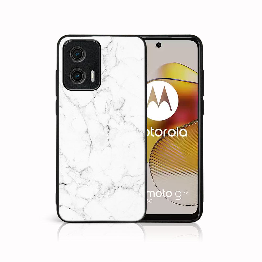 Levně MY ART Ochranný kryt pro Motorola Moto G73 5G WHITE MARBLE (144)