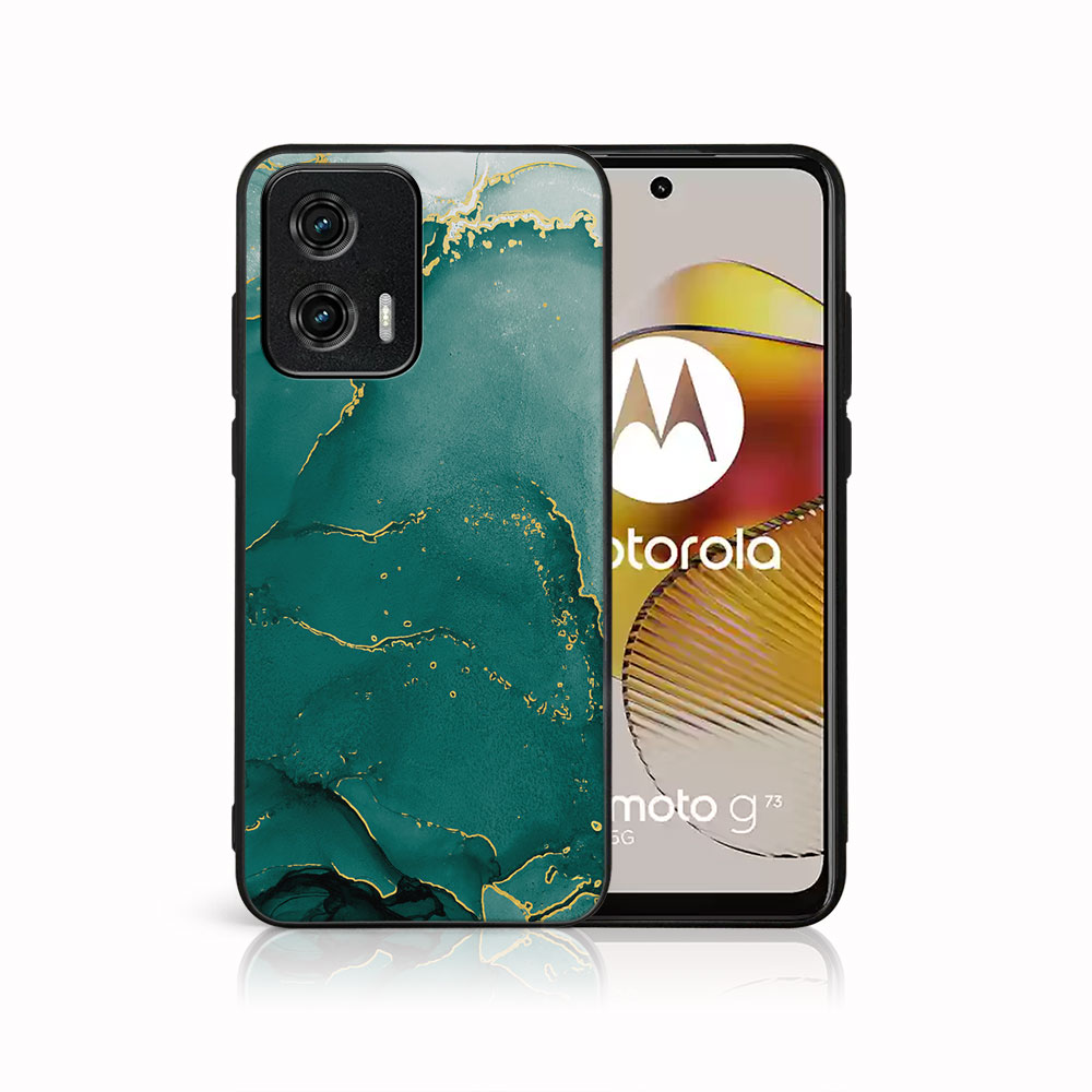 Levně MY ART Ochranný kryt pro Motorola Moto G73 5G GREEN MARBLE (145)