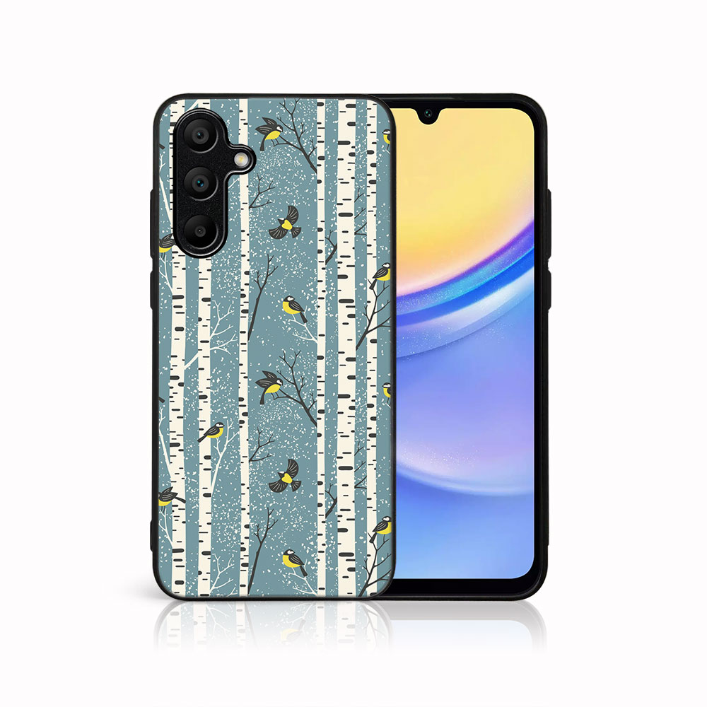 MY ART Kryt s vánočním designem Samsung Galaxy A15 BIRCH (072)