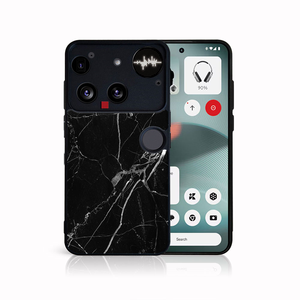 Levně MY ART Ochranný kryt pro Nothing Phone (3) BLACK MARBLE (142)