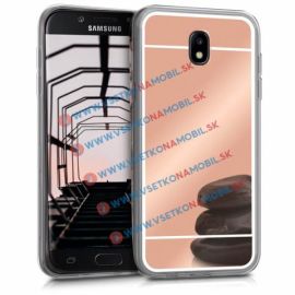 Zrcadlový silikonový obal Samsung Galaxy J7 2017 (J730) růžový
