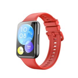 BUTTERFLY Silikonový řemínek Huawei Watch Fit 2 červený