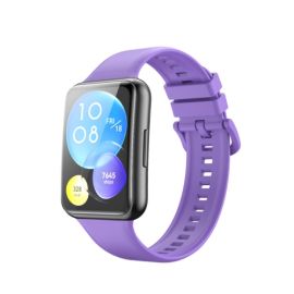 BUTTERFLY Silikonový řemínek Huawei Watch Fit 2 fialový