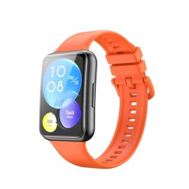 BUTTERFLY Silikonový řemínek Huawei Watch Fit 2 oranžový