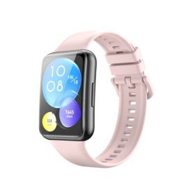 BUTTERFLY Silikonový řemínek Huawei Watch Fit 2 růžový