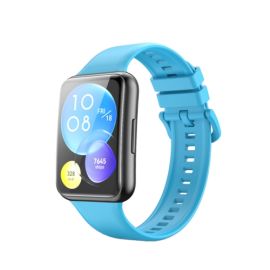 BUTTERFLY Silikonový řemínek Huawei Watch Fit 2 světle modrý