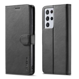 IMEEKE Peňaženkový kryt Samsung Galaxy S21 Ultra 5G černý