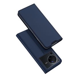 DUX Peněženkový kryt Vivo X80 Pro modrý