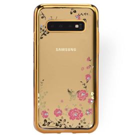 BLOOM TPU obal Samsung Galaxy S10 Plus zlatý