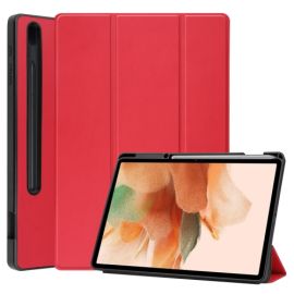 LEATHER zaklapovací obal Samsung Galaxy Tab S8 / S7+ / S7 FE červený