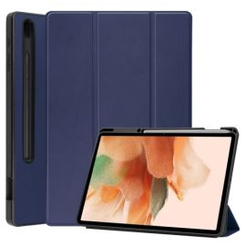 LEATHER zaklapovací obal Samsung Galaxy Tab S8 / S7+ / S7 FE modrý