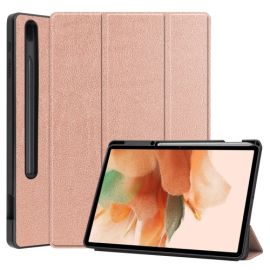 LEATHER zaklapovací obal Samsung Galaxy Tab S8 / S7+ / S7 FE růžový