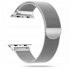 TECH- PRO TECT MILANESE Řemínek Apple Watch 7 (41mm) / 6 / SE / 5 / 4 (40mm) / 3 / 2 / 1 (38mm) stříbrný