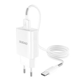 DUDAO Síťová nabíječka + kabel USB Typ-C bílá