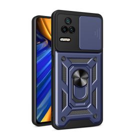RING Obal s držákem pro Xiaomi Poco F4 modrý