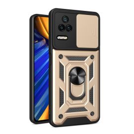 RING Obal s držákem pro Xiaomi Poco F4 zlatý
