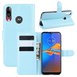 LITCHI Peňaženkové pouzdro Motorola Moto E6 Plus modré
