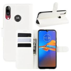 LITCHI Peňaženkové pouzdro Motorola Moto E6 Plus bílé