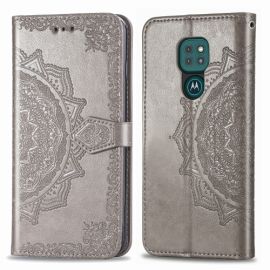 ART Peňaženkový kryt Motorola Moto G9 Play / E7 Plus ORNAMENT šedý