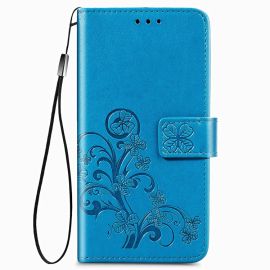 ART Peňaženkový kryt Motorola Moto G9 Play / E7 Plus FLOWERS modrý