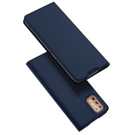 DUX Peňaženkový kryt Motorola Moto G9 Plus modrý
