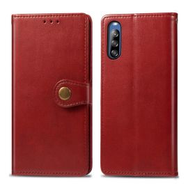 LEATHER BUCKLE Peňaženkový obal Sony Xperia L4 červený