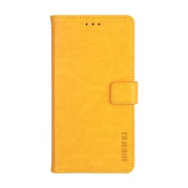 IDEWEI Peňaženkový kryt Xiaomi Redmi Note 10 Pro žlutý