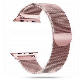 TECH- PRO TECT MILANESE Řemínek Apple Watch 7 (41mm) / 6 / SE / 5 / 4 (40mm) / 3 / 2 / 1 (38mm) růžovozlatý