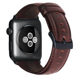 WAX Kožený řemínek Apple Watch 7 (41mm) / 6 / SE / 5/4 (40mm) / 3/2/1 (38mm) hnědý