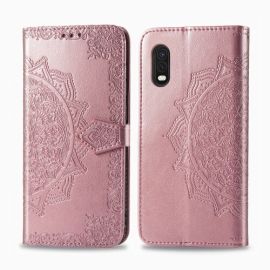 ART Peňaženkový kryt Samsung Galaxy Xcover Pro ORNAMENT růžový