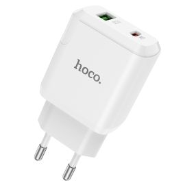 HOCO N5 20W Síťová nabíječka USB / USB Typ-C bílá