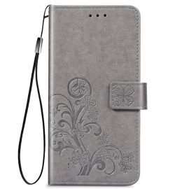 ART Peňaženkový kryt Nokia 5.4 FLOWERS šedý