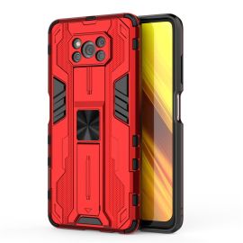 SUPERSONIC Ochranný obal se stojanem pro Xiaomi Poco X3 NFC / X3 Pro červený