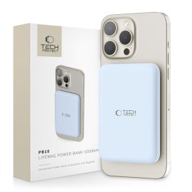 TECH-PROTECT PB10 15W Externí + bezdrátová nabíječka 5000 mAh modrá