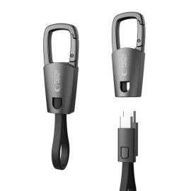 TECH-PROTECT ULTRABOOST DNA KEYCHAIN Kabel v klíčence 60W IRON GREY