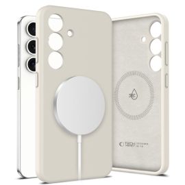 TECH-PROTECT LIQUID SILICONE MAGSAFE Kryt Samsung Galaxy S25 5G COSMIC LATTE