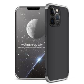 360° Ochranný kryt Apple iPhone 13 Pro Max černý-stříbrný