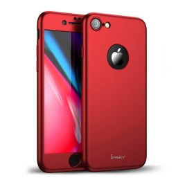 IPAKY 360° Ochranný obal + tvrzené sklo Apple iPhone 8 červený