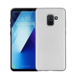 FIBER Ochranný kryt Samsung Galaxy A8 2018 (A530) stříbrný