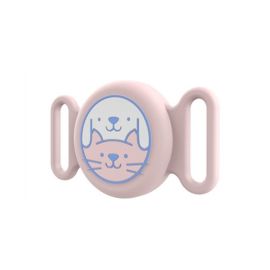 PROTEMIO PET LOCATE Obal pro Apple AirTag na obojek psa / kočky světle růžový