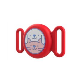 PROTEMIO PET LOCATE Obal pro Apple AirTag na obojek psa / kočky červený