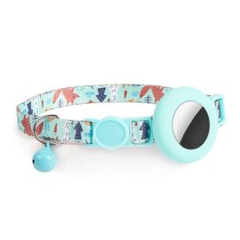 PROTEMIO JINGLY PAW Obojek se zvonkem a pouzdrem pro Apple AirTag BLUE FOREST