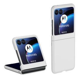 PLASTIC Ochranný plastový kryt pro Motorola Razr 60 bílý